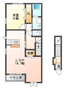 ポンドII【2階】の間取り