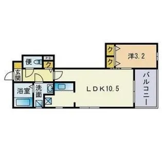 リアンレガーロ東比恵ステーション【2階】の間取り