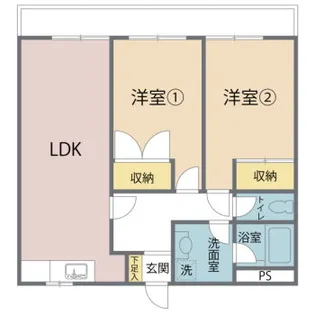 ハイツ北山【3階】の間取り