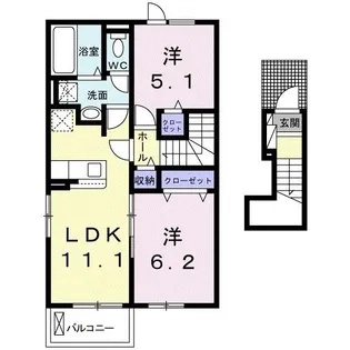 ルミナスガーデン A棟【2階】の間取り