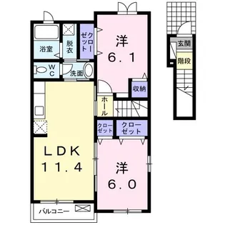 カーサ・エテルノ【2階】の間取り