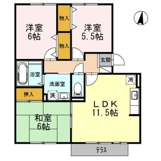 セジュールタニフジ【1階】の間取り