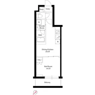 ハーモニーレジデンス東京サウス六郷【4階】の間取り