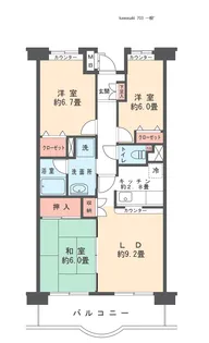 スターブル塩浜【3階】の間取り