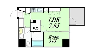 アドバンス西梅田IVエール【7階】の間取り
