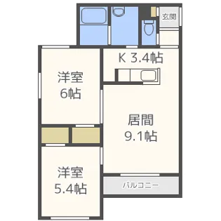ブラン・ルーチェ【1階】の間取り