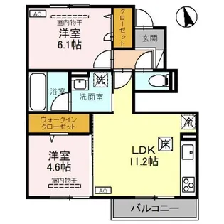 エルミタージュ【1階】の間取り
