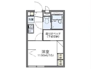 レオパレスドマーニ錦町【1階】の間取り