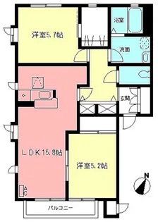 グランシャリオB【1階】の間取り