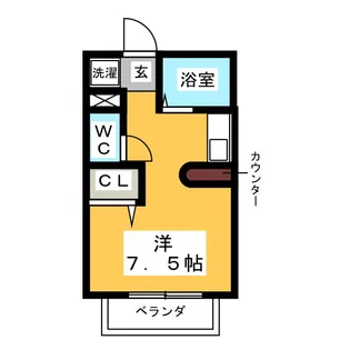 パステル朝日【1階】の間取り