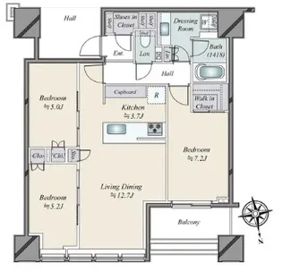 白金ザ スカイ【26階】の間取り