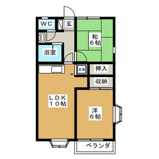 サザンコート泉崎【1階】の間取り