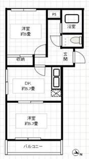 ディライトフルーII【3階】の間取り