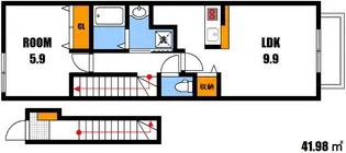 エクセレントS【2階】の間取り