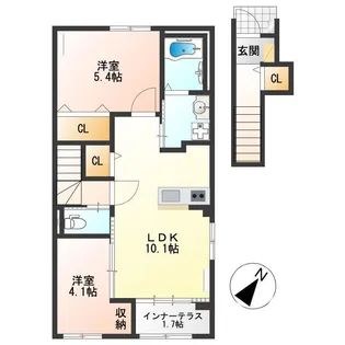 グランピュア【2階】の間取り