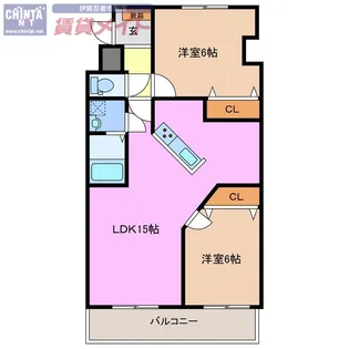 シャトレ平野【8階】の間取り