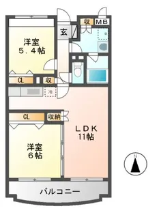 ヴァートゥールーツ【1階】の間取り
