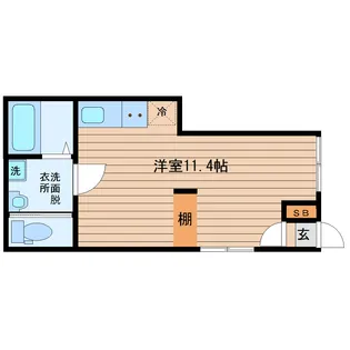 ポミエ富沢西【1階】の間取り