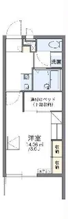 レオパレスケイスピリット百合鴎【2階】の間取り