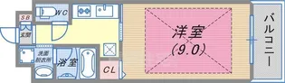 ベルフェリーク新神戸【5階】の間取り