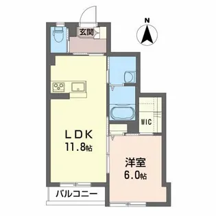 プロヌーブおいけ【1階】の間取り