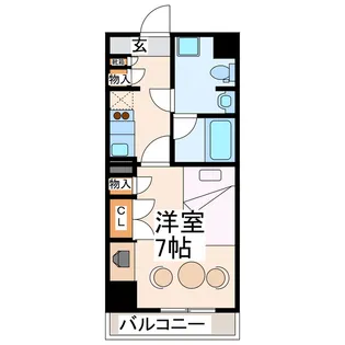 Flat熊本【10階】の間取り