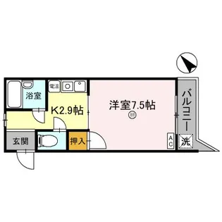 リバーハイツ豊岡【3階】の間取り