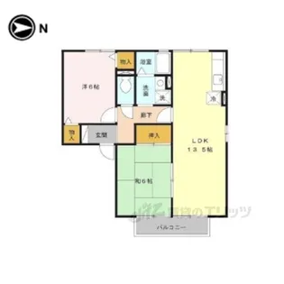 セジュール高田B棟【1階】の間取り