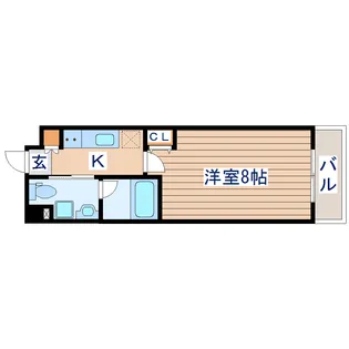 ザ・ブリスフルフォート仙台駅東【2階】の間取り