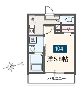 MELDIA稲城II【2階】の間取り