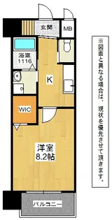 アクシオ北九州【7階】の間取り