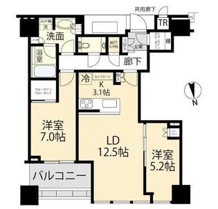 白金ザ・スカイ East【24階】の間取り