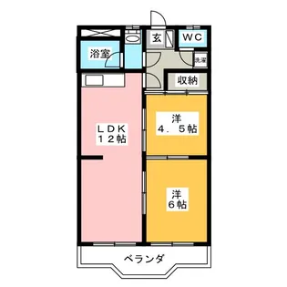 グラッツ アモーレ大垣【1階】の間取り