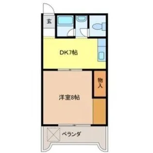 スカイハイツ【1階】の間取り
