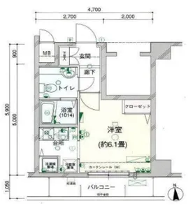 OLIO神田【6階】の間取り