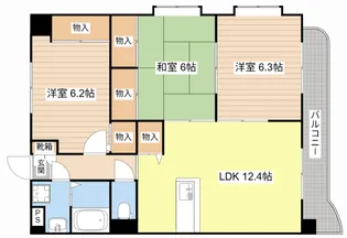 リリアコート【4階】の間取り