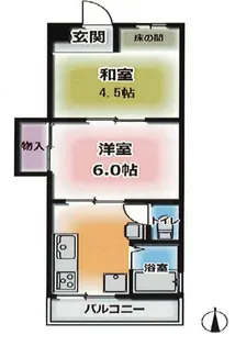 嶋田ハイツ【1階】の間取り