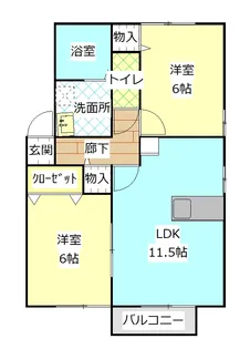 エスペランサ【2階】の間取り