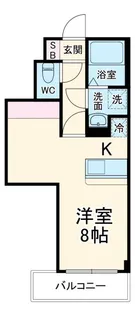 CROSS COURT NAKA-AOKI【1階】の間取り