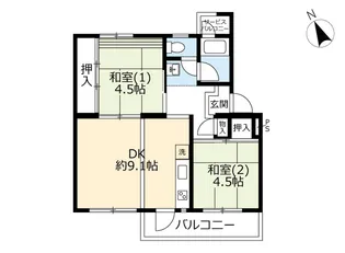 UR白鷺【4階】の間取り