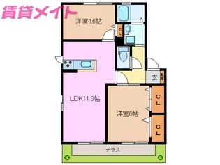 CHELSEA B棟【1階】の間取り