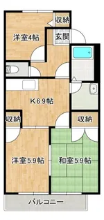 フレグランス北神戸F棟【2階】の間取り