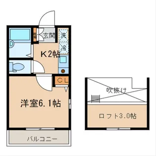 アペックス狛江C【2階】の間取り