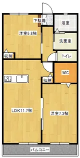 ルミナーレA棟【1階】の間取り