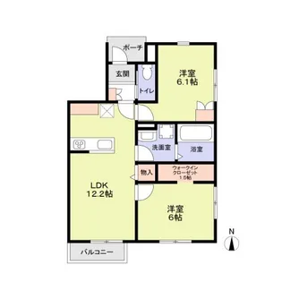 フォレストメゾンカーム【1階】の間取り