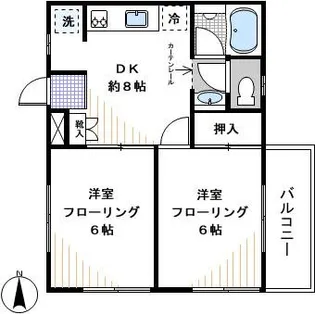 ハイライフ一ツ橋【2階】の間取り