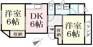 ハイライフ小川【1階】の間取り