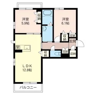 フォレナ西青木【3階】の間取り