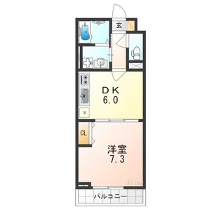 ベルウエスト【1階】の間取り