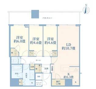 パークタワー晴海【25階】の間取り